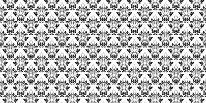 InkBird Print Studio’s vinyl wrapping paper with black and white damask floral pattern, symmetrical leaves, elegant 24x36 inch sheet.