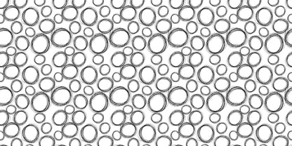InkBird Print Studio vinyl gift wrap, white background with hand-drawn black circles, abstract textured pattern, size visible on roll.